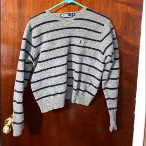 polo striped crew neck